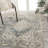 Pavel Distressed Medallion Low-Pile Machine-Washable Blue/Cream Rug-172294412