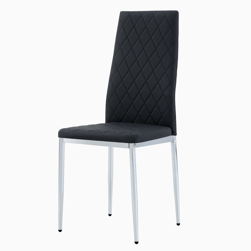 Chaise de travail en similicuir, Noir
