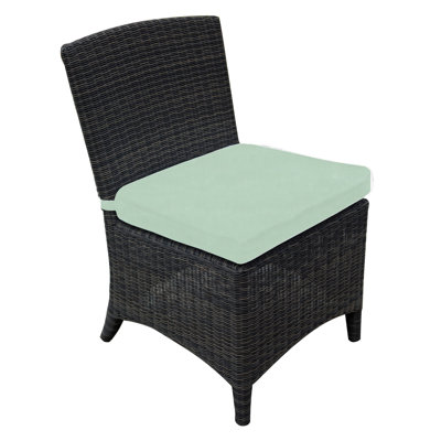 Bella Wicker Armless Outdoor Dining Chair
