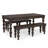 Braydan 3 Piece Solid Wood 84" Dining Set- Coffee Brown-125811744