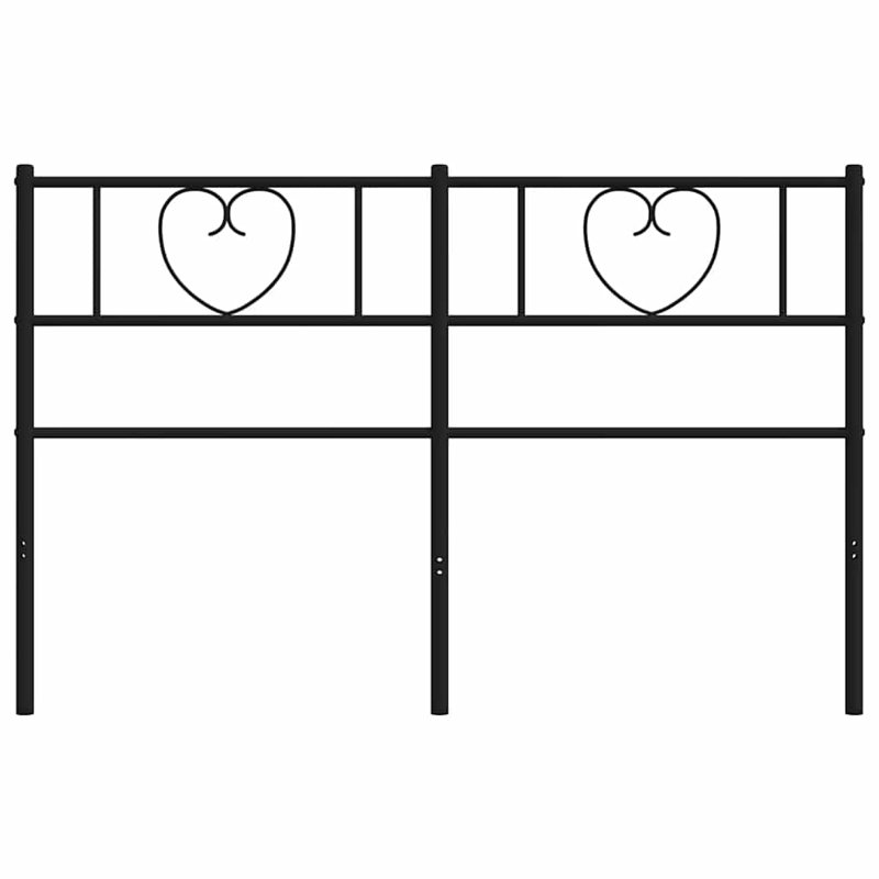  Metal Replace Replace Headboard Black 180 Cm, Small Double (4')