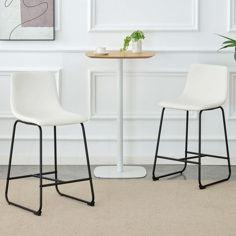 Tabouret de bar moderne de style minimaliste, convenant à la cuisine, au bar et à la maison moderne, Blanc