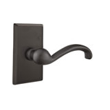 Teton Flat Privacy (Bed & Bath) Door Lever with Rectangle Rosette