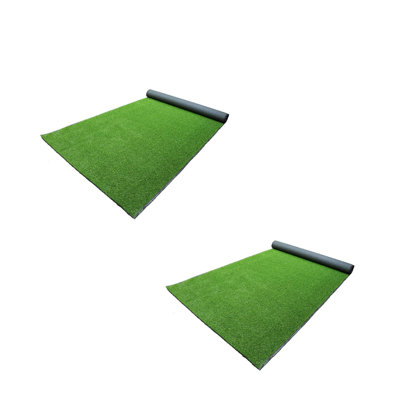 Tapis synthétique pour gazon synthétique 0,6 po, 2 pièces 19,6 x 39,3 po, synthétique