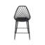 Tabouret de comptoir Hosley pour l'intérieur ou l'extérieur avec dossier haut ergonomique et pieds en acier-143861104