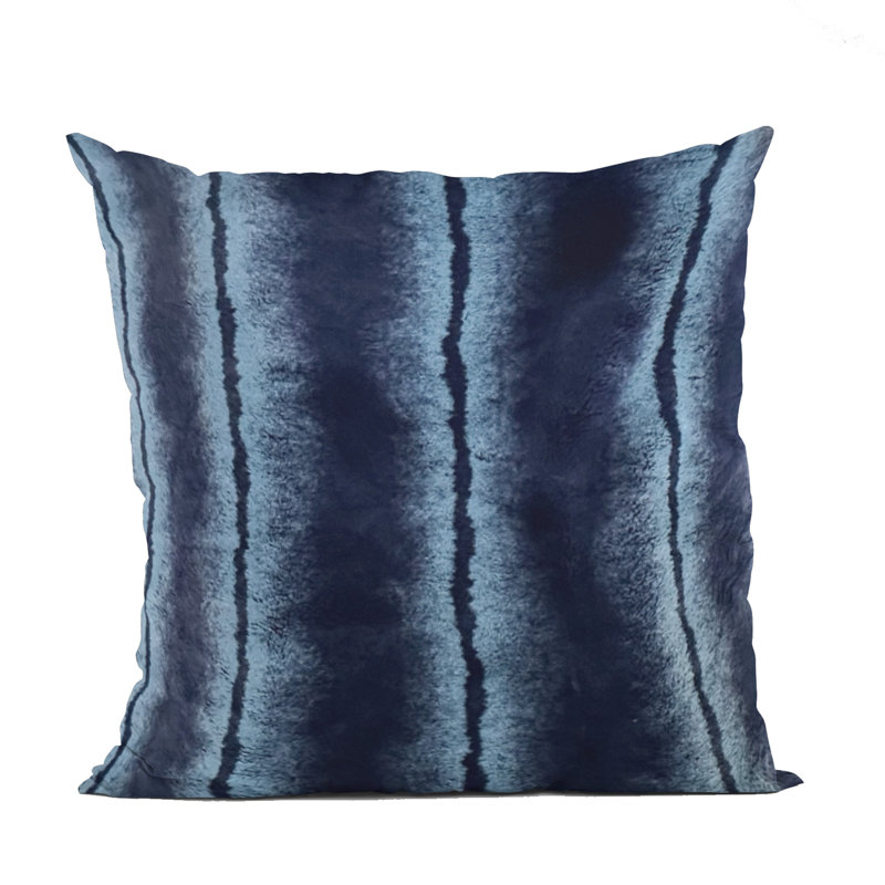 Fluffy Fields Animal Print Reversible Throw Pillow, Blue, 18" x 18", Square