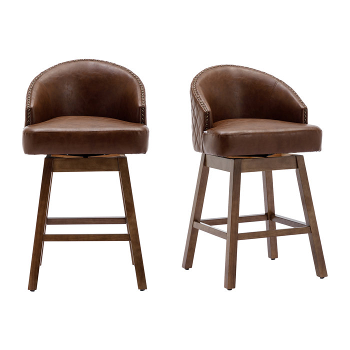 Wildon Home® Nivelles Swivel 28.35'' Bar Stool & Reviews | Wayfair