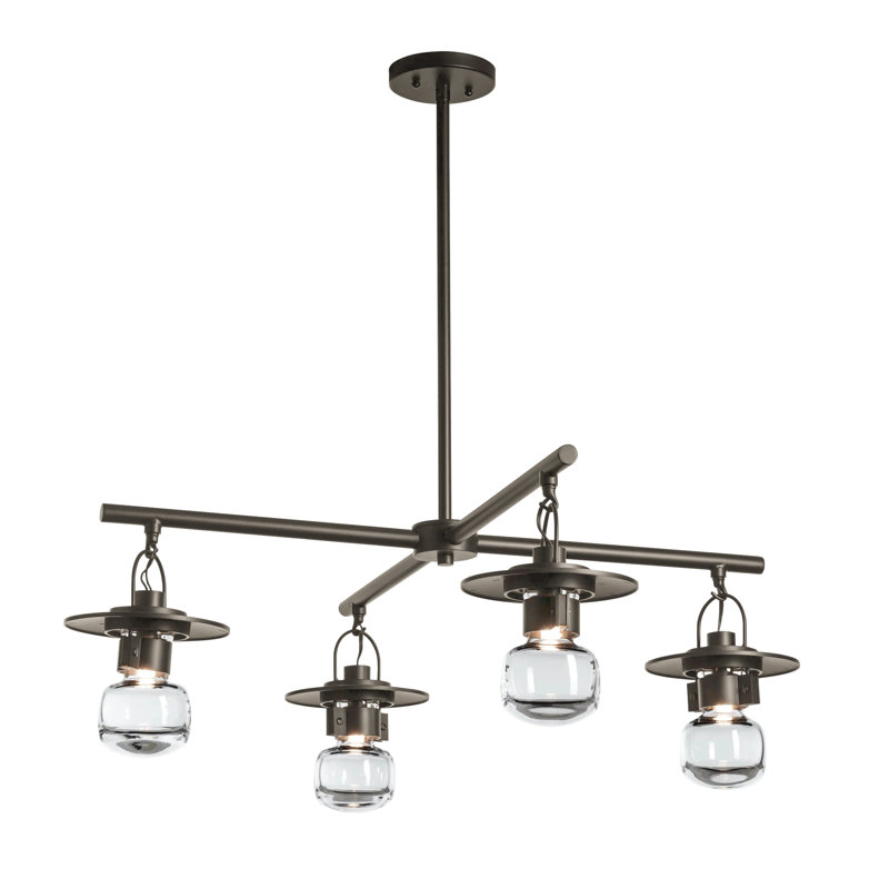 Mason 4 - Light Outdoor Chandelier, Coastal Dark Smoke