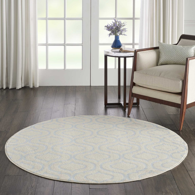Kardinya Geometric Indoor Rug, Round 5'3"