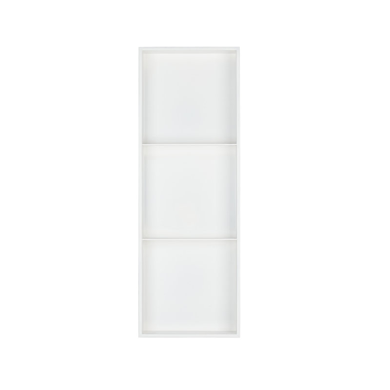 Niche de douche rectangulaire encastrée en acier inoxydable de calibre 18 36,22 po x 12,59 po x 3,93 po, Blanc, crème