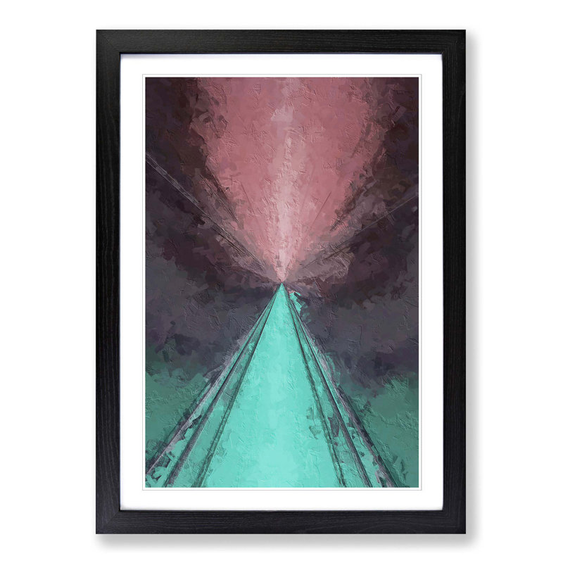 Tunnel View in Abstract - Picture Frame Graphic Art Print, Black, 50cm H x 35cm W x 2cm D