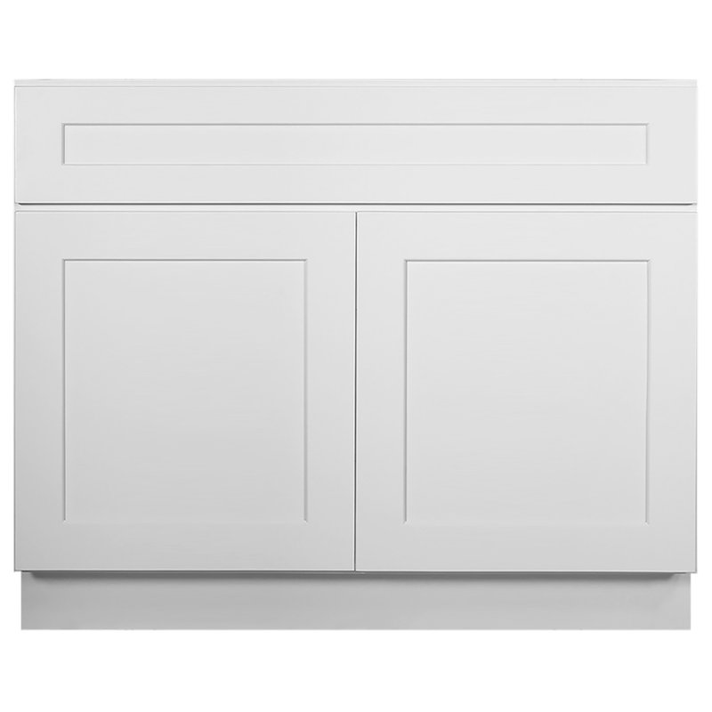 Brookings White Shaker 42" Sink Base Cabinet