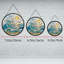 Vitrail Ocean Wave Sun Seagulls Shells-728593578
