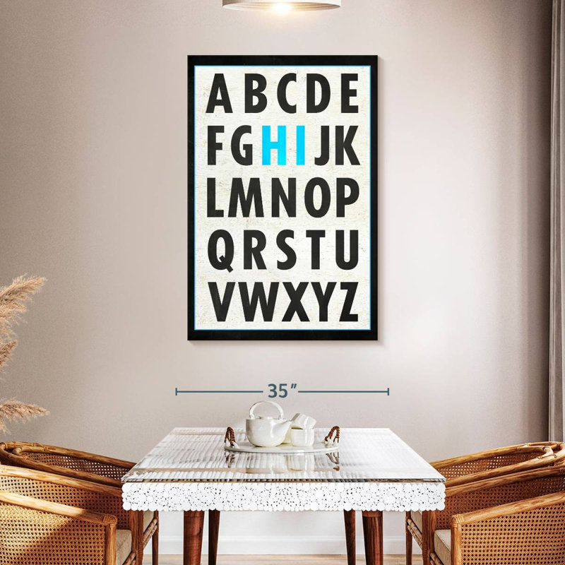 Hi Alphabet, 48" H x 32" W