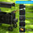 2 Seater Black Foldable Stroller Wagon with Convertible Seats, Adjustable Push Pull Handle & Removable Canopy