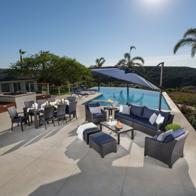 Ensemble de conversation de terrasse pour 15 personnes avec coussins Fionnula