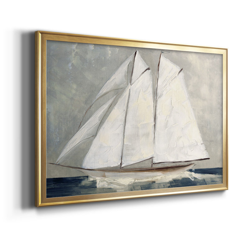 " Setting Sail ", Gold, 18.5" H x 24.5" W x 1" D