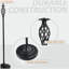 Ensemble de 3 lampes de table sur pied HOMcom, avec colonne en métal, base circulaire et abat-jour en tissu, convenant au salon, noir / blanc