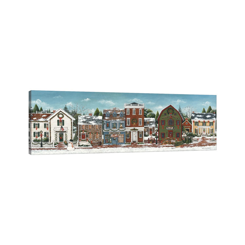 Christmas Village by David Carter Brown - Wrapped Canvas Panoramic Painting, 30.48 cm H x 91.44 cm W x 1.91 cm D
