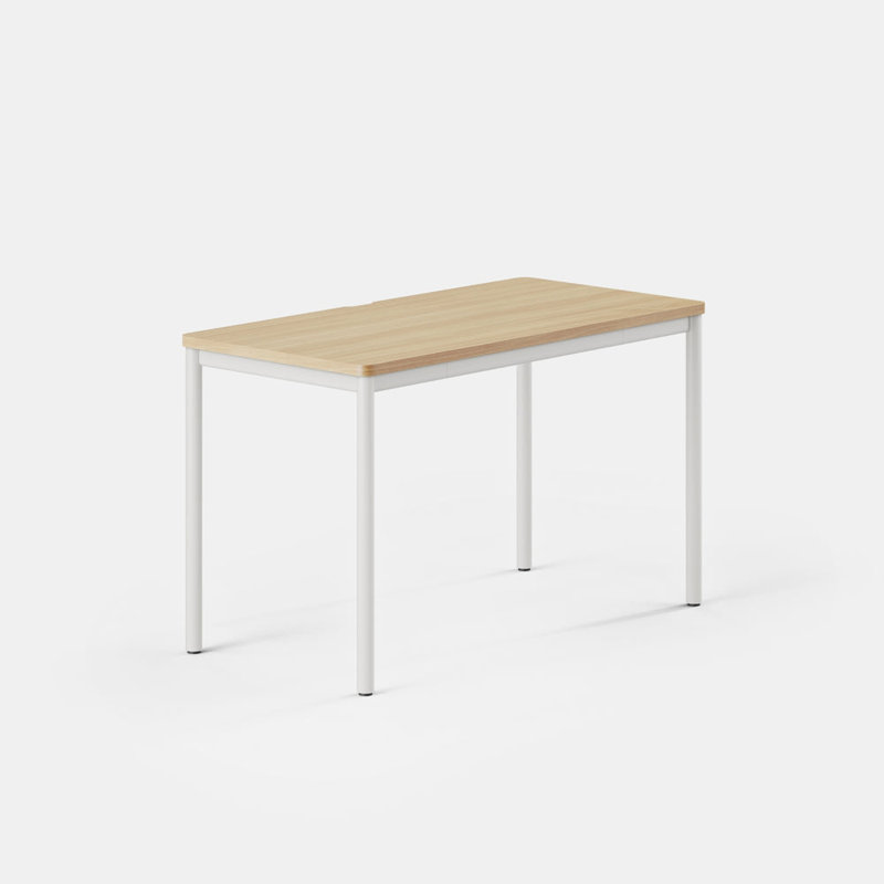 Daily Desk, 28.5" H x 48" W x 24" D, Woodgrain, White