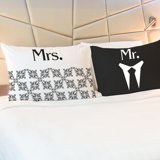  Newlywed Mr. and Mrs Pillow Case Set