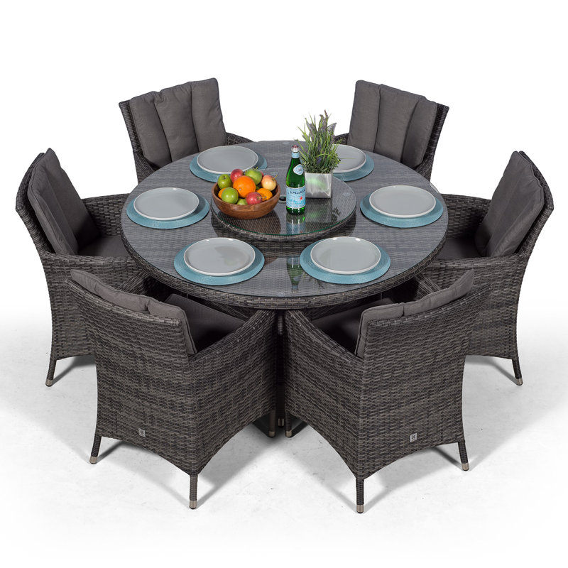 Karcher 6 Seater Dining Set with Cushions and Parasol