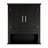 Black Bathroom Wall Cabinet 2-Door With 1-Shelf