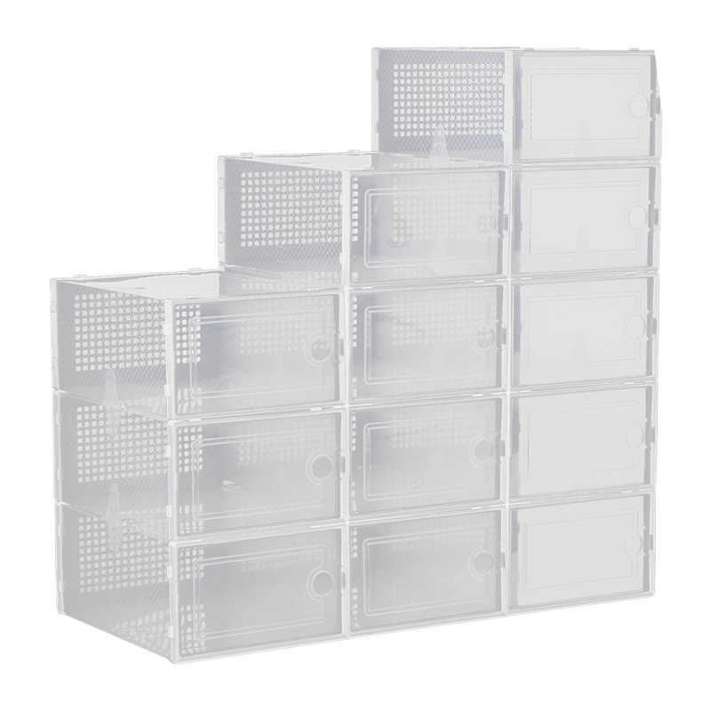 12 Pair Stackable Shoe Rack