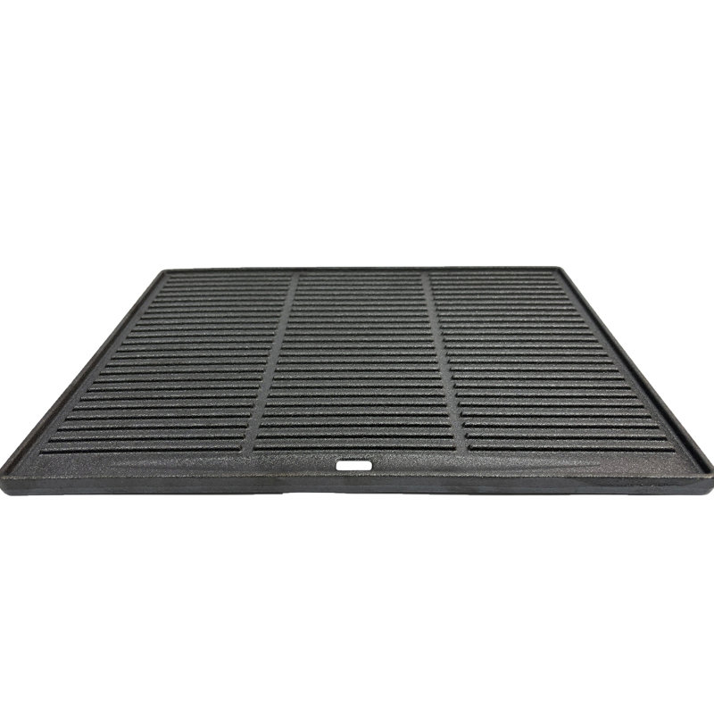 Barbecue en fonte réversible 18 po x 14 po - Carré, plat et inégal, steak idéal, sécuritaire, carré nettoyable et fiable, équilibré par la chaleur
