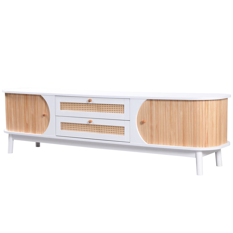 Unfinished TV Stand for TVs up to 75", Tan