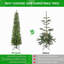 Arbre de Noël au crayon vert 5 pi - Arbre en PVC mince avec 263 pointes, conception compacte, support en métal stable, pour petits espaces et coins-525103060