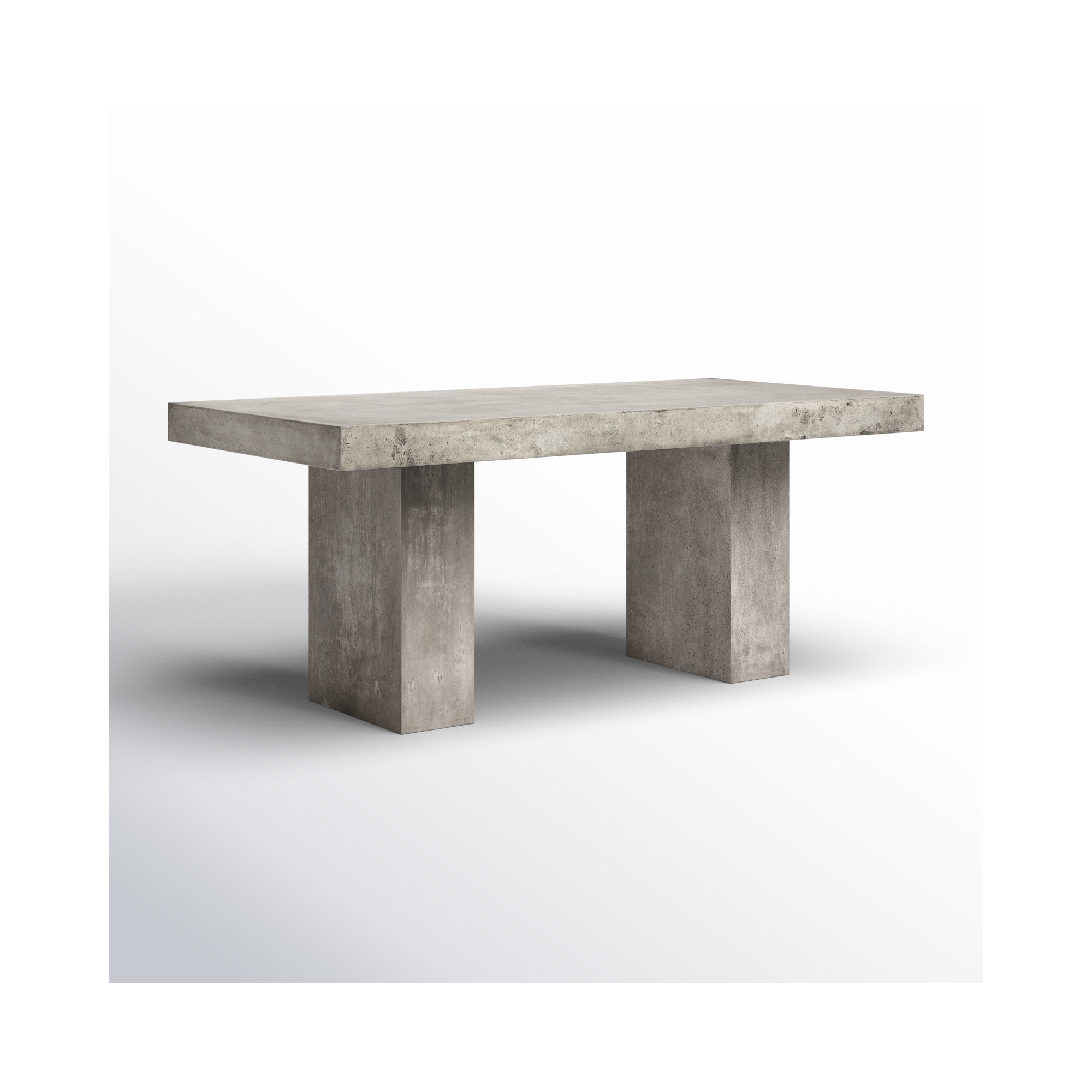 Kareen Pedestal Dining Table, Bar Table (41.75" Height), 70.75" L x 35.5" W, Dark Gray