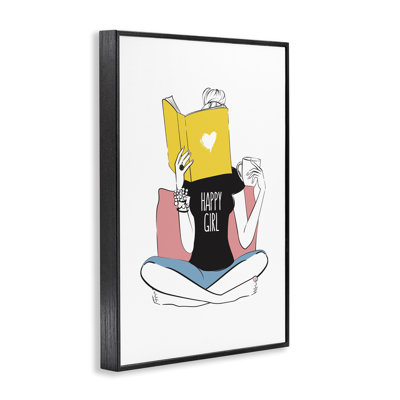 Happy Reader Girl  Giclee Art by Martina Pavlova