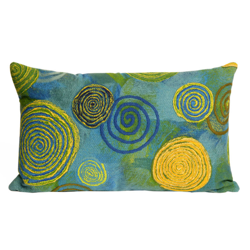 Outdoor Throw Pillow, Blue