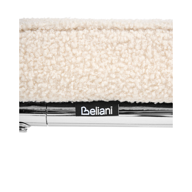 49cm H Boucle Upholstered Cantilever Chair in Beige