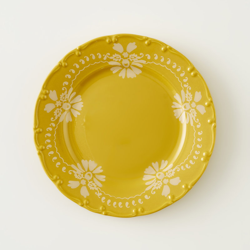 Assiette plate en porcelaine Indian Mustard