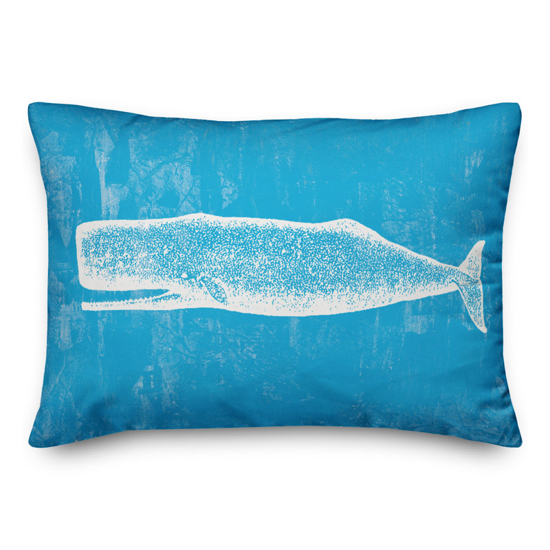 Blue Whale Rectangular Pillow Cover & Insert, Polyester/Polyfill
