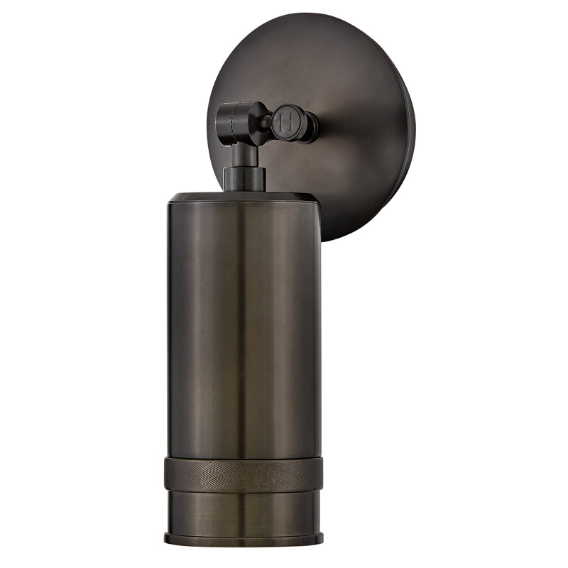 Pratt 12.5" Aluminum Pivotable Wall Mount Lantern, Black Oxide