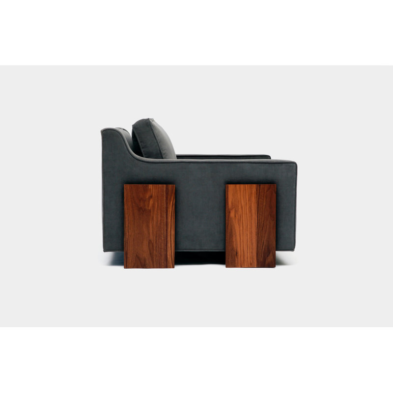 Tufted Armchair, Flannel