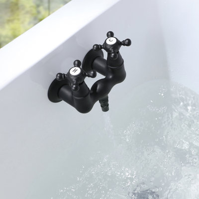 Bathtub Faucet Wall Mount, Clawfoot Tub Faucet with Brass Rough-in Valve