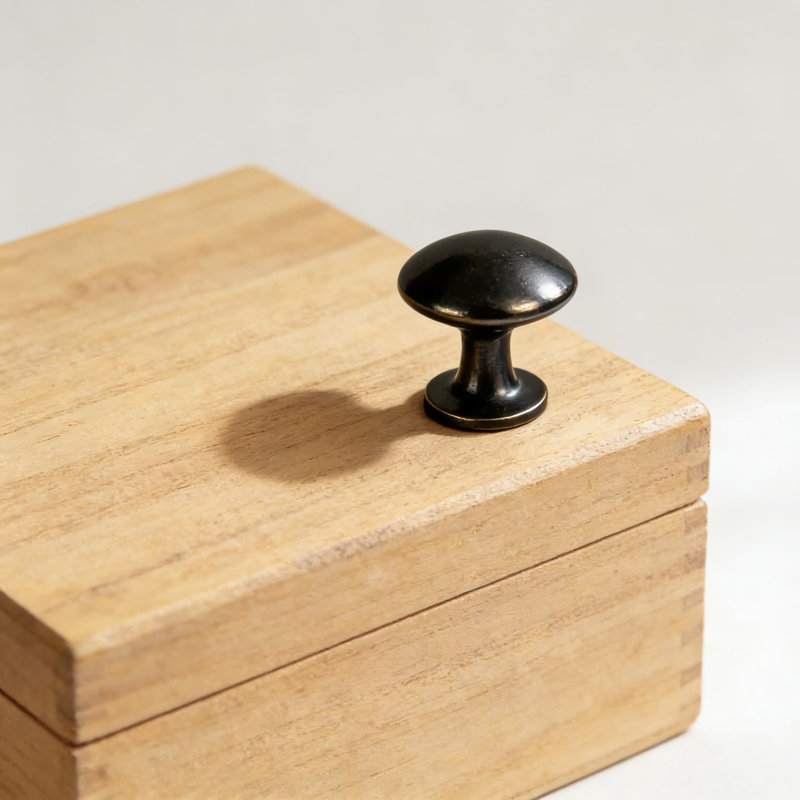 Boutons d'armoire et poignées de tiroir en alliage de zinc Homdiy, quincaillerie ronde pour la cuisine et la salle de bain pour armoires, commodes et armoires