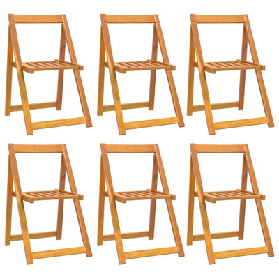 Folding Patio Chairs Solid Acacia Wood