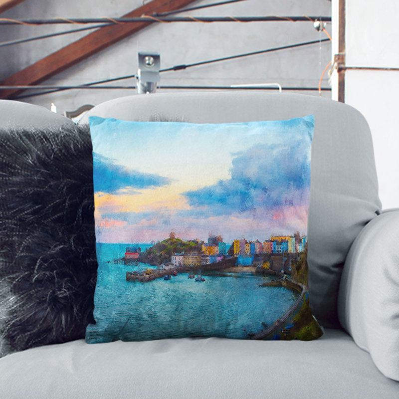 Square Cushion, 40cm H x 40cm W x 15cm D, Black