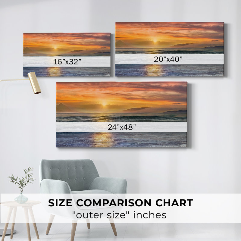 Sundown- Gallery Wrapped Canvas -Ready to Hang, 20" H x 40" W