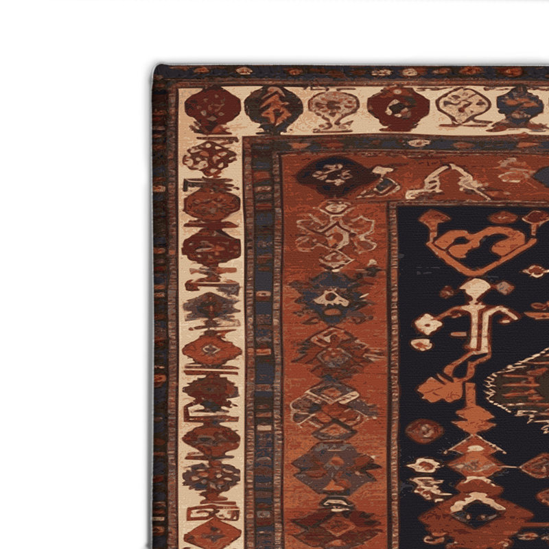 Tapis turc intérieur et extérieur brun, Rectangulaire 2 pi x 3 pi