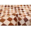 Tapis brun en cuir de vache patchwork 4 pi 0 po x 6 pi 0 po
