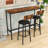 3Pcs Dining Table Set with 2 Chairs-1154073331