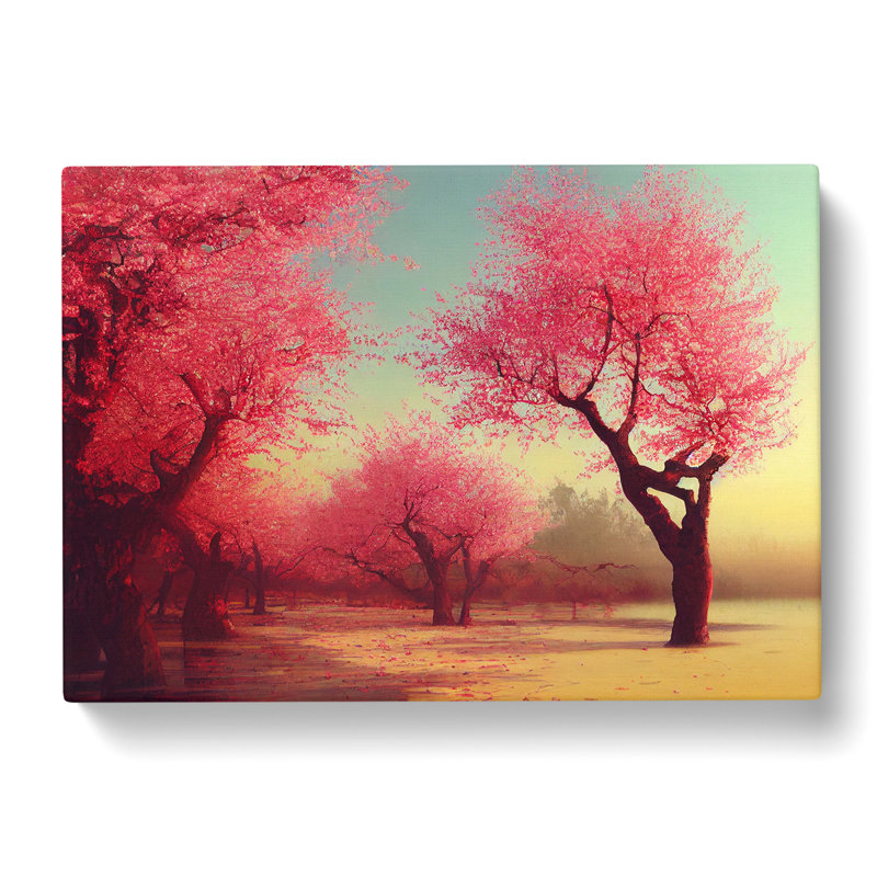 Dreamy Cherry Blossom Trees - Wrapped Canvas Print, 35cm H x 50cm W x 3cm D