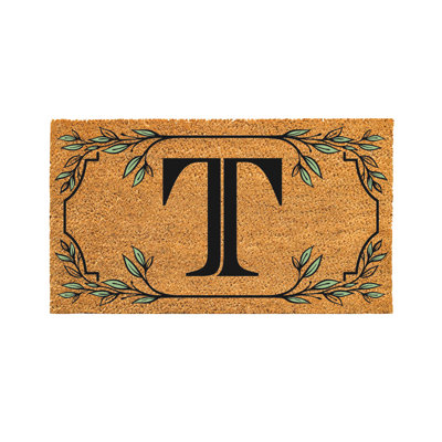 Monogram Coir Mat, Letter "T"