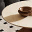 Image de couleur pierre et table basse ronde en bois massif-129220638